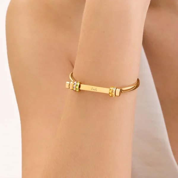 Alternative view of Personalised Confetti Charm Bangle